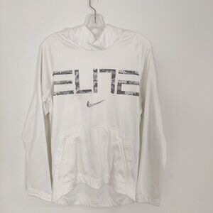 Nike Elite Men's White Sweatshirt Sz Small Gorpcore Mock Neck Athletic Unisex
